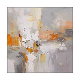 Original Acrylic Orange Texture Abstract Painting Orange Canvas Wall Art Orange Abstract Artwork On Canvas Colorful  Oil Painting