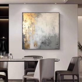 Golden Grey Abstract Painting On Canvas Original Hand Painted Painting Grey Abstract Painting Modern Minimalist Geometric Art Abstract Decor