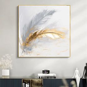 Gold Leaf Wings Oil Painting 100% Handmade Angel Wing Painting Textured Painting Acrylic Abstract Painting Golden Wing Office Wall Art